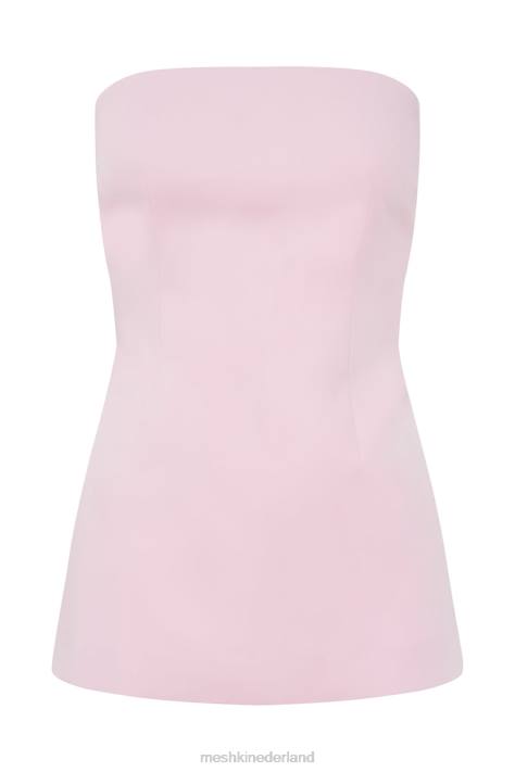 Meshki Astrid strapless top met strikband op de rug kleding roze blos XP0T892