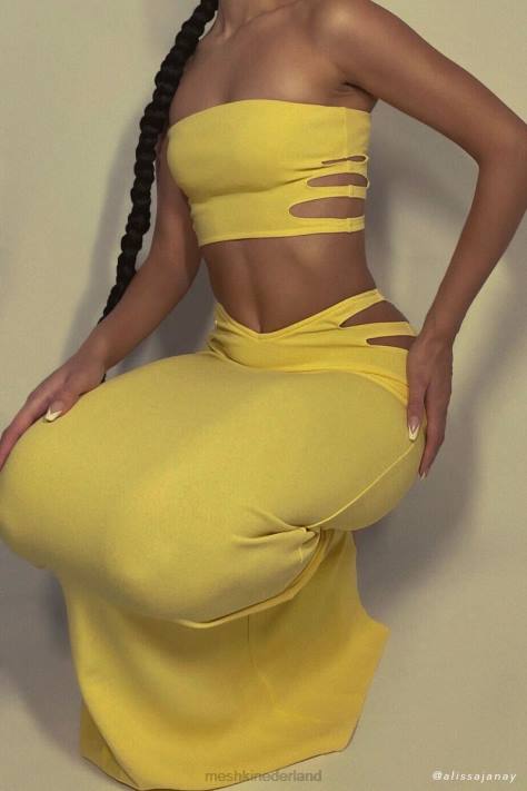 Meshki Audrina uitgesneden bandeautop kleding geel XP0T1190