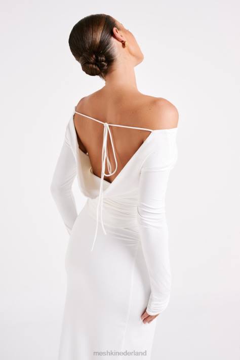 Meshki Emma gerecycled nylon top met lange mouwen kleding wit XP0T751