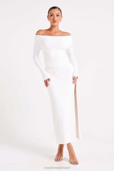 Meshki Emma gerecycled nylon top met lange mouwen kleding wit XP0T751