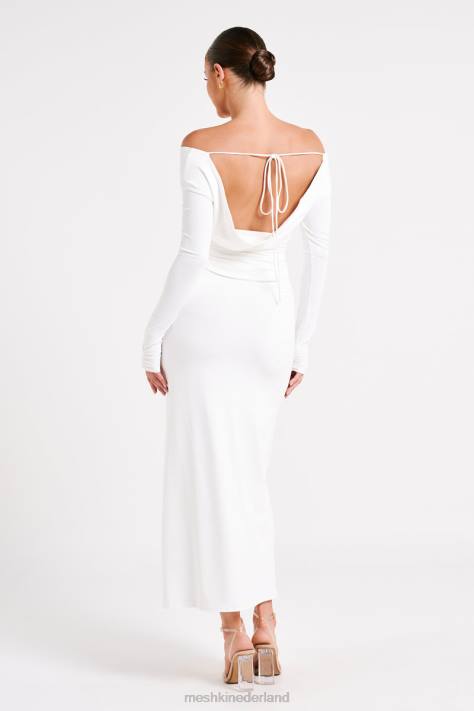 Meshki Emma gerecycled nylon top met lange mouwen kleding wit XP0T751