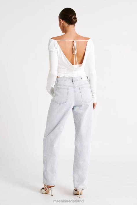 Meshki Emma gerecycled nylon top met lange mouwen kleding wit XP0T751