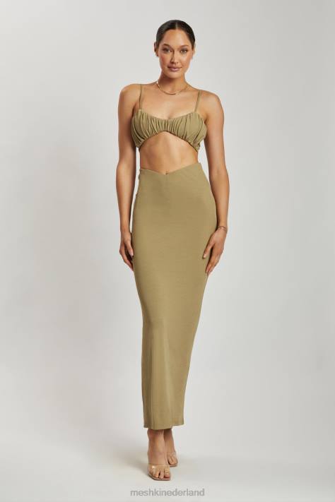 Meshki Jordan top met ruches aan de voorkant kleding groente XP0T1206