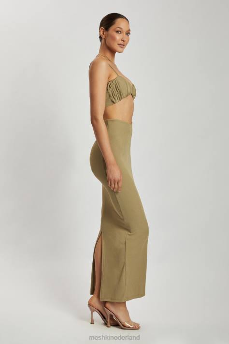 Meshki Jordan top met ruches aan de voorkant kleding groente XP0T1206