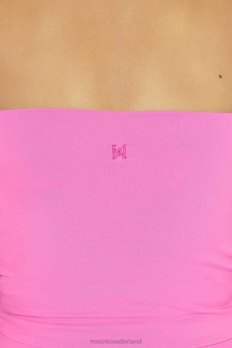 Meshki Kaitlyn lieverd top met dunne bandjes kleding kauwgom roze XP0T977