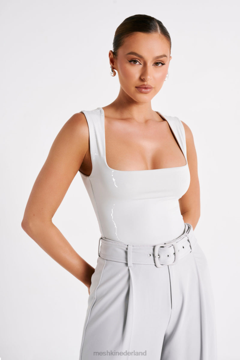 Meshki Lange top van gerecycled nylon van linley kleding ijsgrijs XP0T775