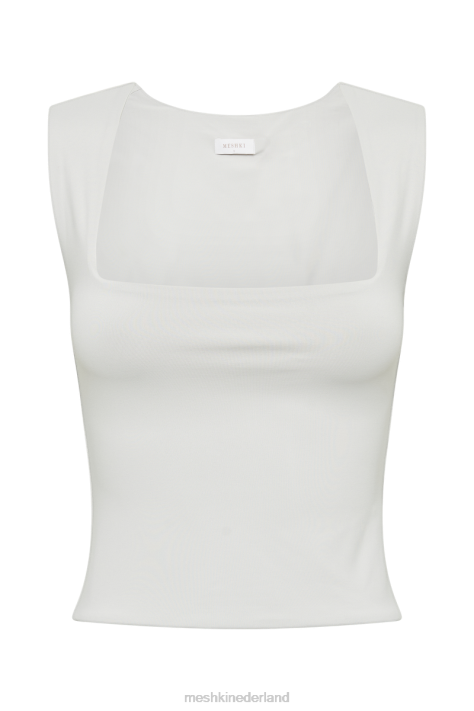 Meshki Lange top van gerecycled nylon van linley kleding ijsgrijs XP0T775