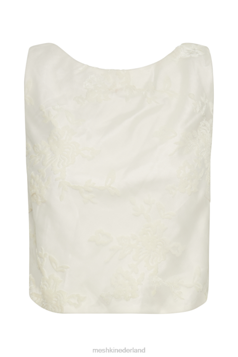 Meshki Mona Burnout fluwelen kap aan de achterkant kleding wit XP0T841