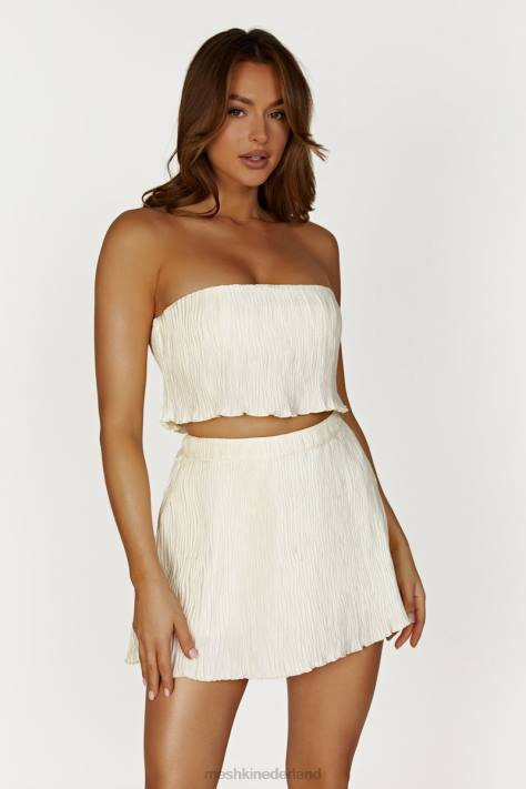 Meshki brigide plissé bandeautop kleding ivoor XP0T825