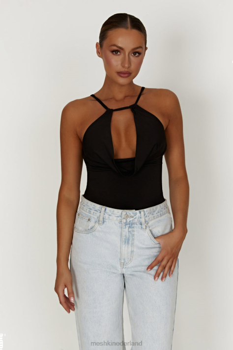 Meshki deanna slinky lange top kleding zwart XP0T955