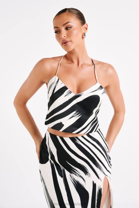 Meshki felicia haltertop met print kleding abstracte afdruk XP0T753