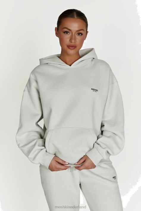 Meshki Bernie oversized hoodie kleding rookgrijs XP0T915