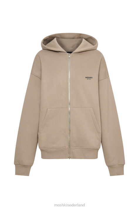 Meshki Corrie hoodie met ritssluiting kleding cement XP0T930