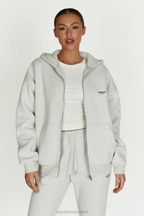 Meshki Corrie hoodie met ritssluiting kleding rookgrijs XP0T880