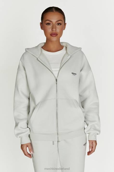 Meshki Corrie hoodie met ritssluiting kleding rookgrijs XP0T880