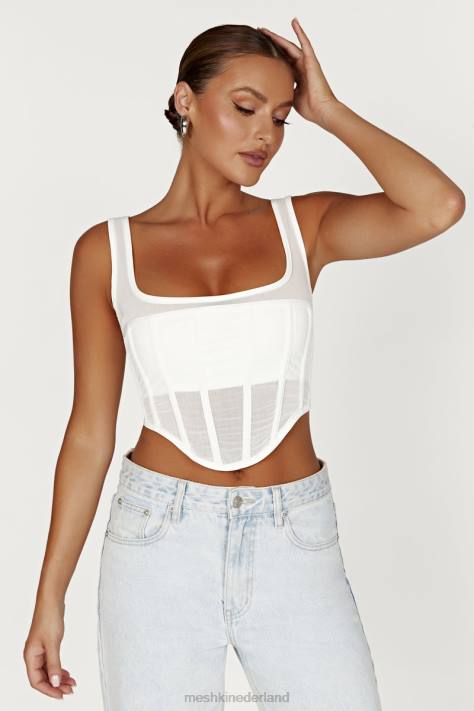 Meshki Delaney bustier met korset kleding wit XP0T907