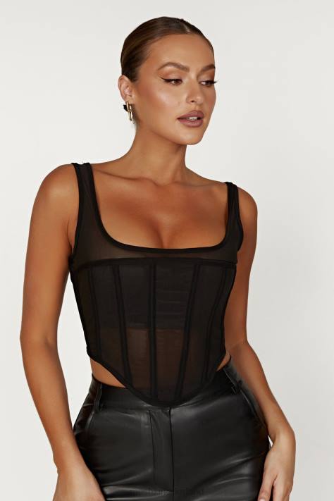 Meshki Delaney bustier met korset kleding zwart XP0T875