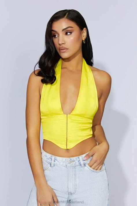 Meshki mallory satijnen korsettopje kleding fris groen XP0T1045