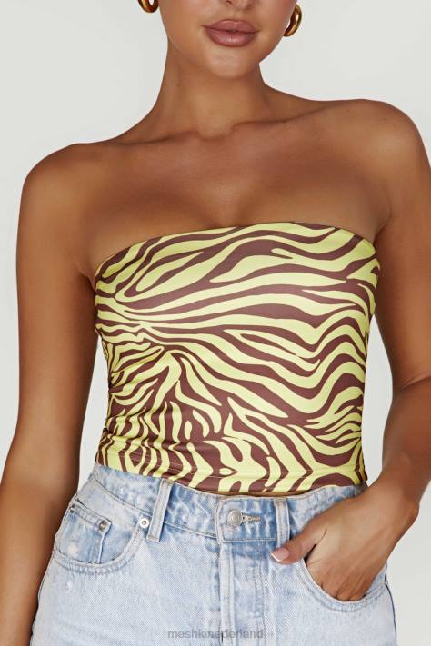 Meshki Dina bandeau croptop kleding zebraprint XP0T980