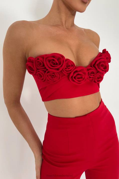 Meshki Paloma Rose croptop kleding rood XP0T816
