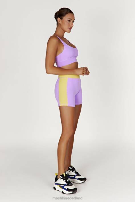 Meshki elise cami crop top met v-rug kleding lila XP0T1115