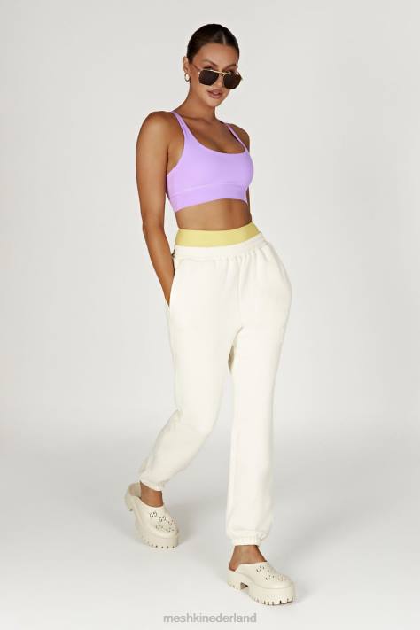 Meshki elise cami crop top met v-rug kleding lila XP0T1115