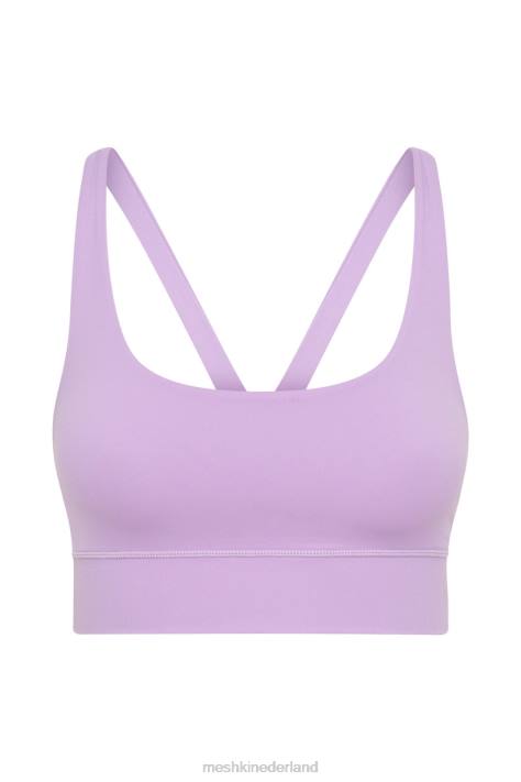 Meshki elise cami crop top met v-rug kleding lila XP0T1115