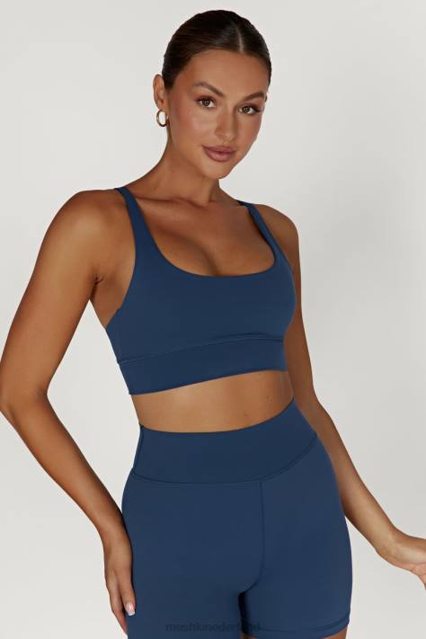 Meshki elise cami crop top met v-rug kleding marine XP0T924