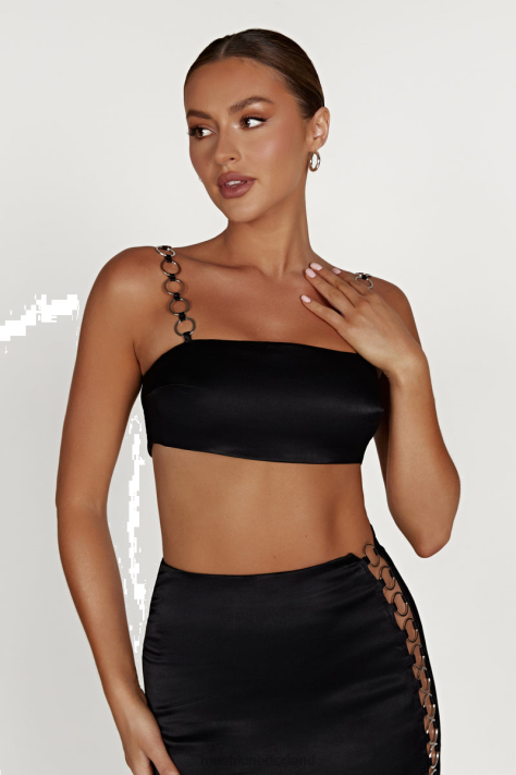 Meshki pyperring croptop kleding zwart XP0T1212