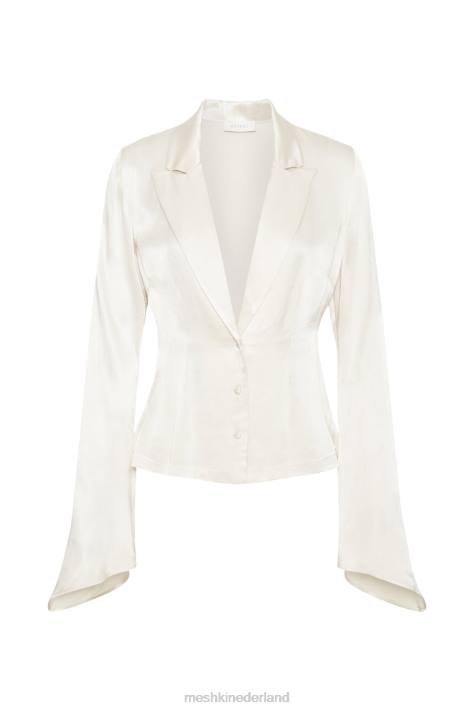 Meshki noa overhemd met lange mouwen en kraag kleding ivoor XP0T876